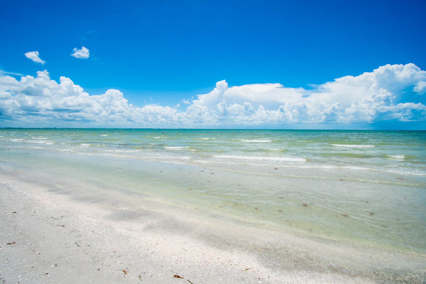 A peaceful beach at VRI's Sanibel Beach Club in Sanibel Island, Florida.